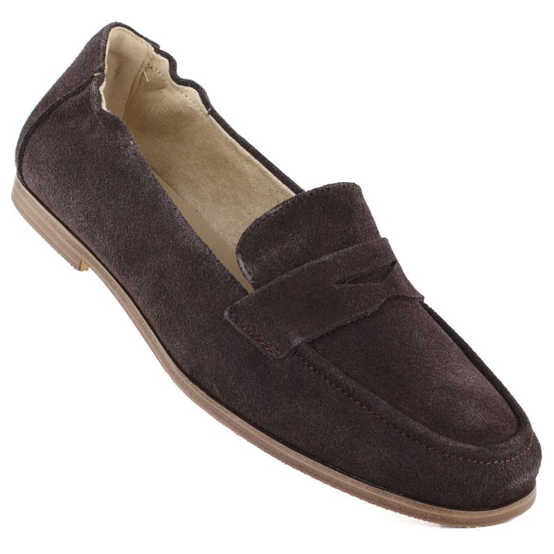 Women's brown suede leather moccasins Vinceza 18122 To be categorized Your Sports Performance
