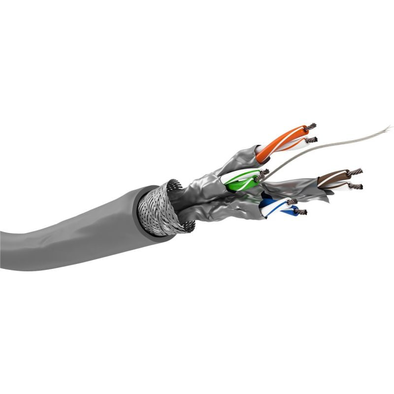 Goobay 93953 Network Cable Gray 100m Cat6 S/FTP (S-STP) Kable, gniazda i wtyki/Kable sieciowe Your Sports Performance