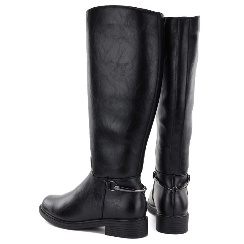 Women's leather boots, black, Potocki JE19500