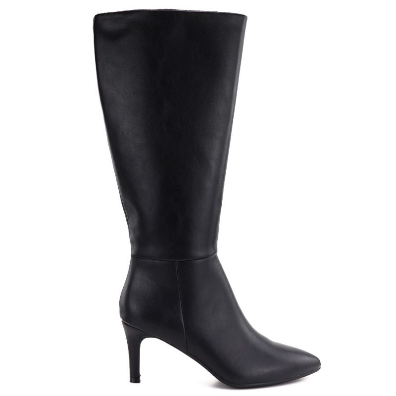 Women's leather boots with a high heel, insulated, black Sergio Leone KZ-30-S