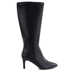 Women's leather boots with a high heel, insulated, black Sergio Leone KZ-30-S