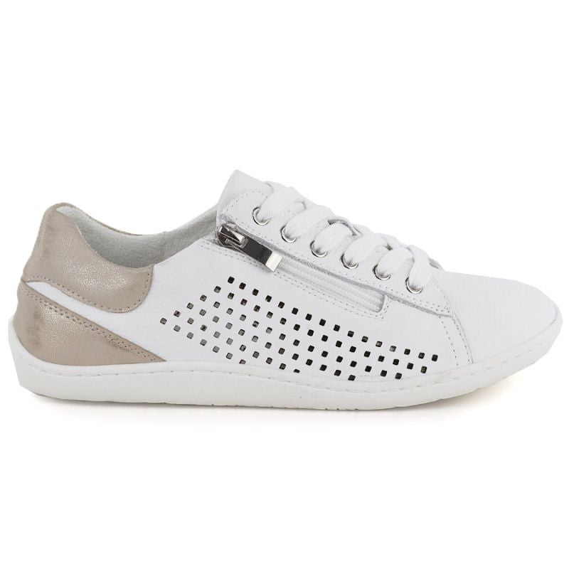 Women's leather barefoot shoes, openwork, white, Gino Fabiani OL38-6 Gino Fabiani