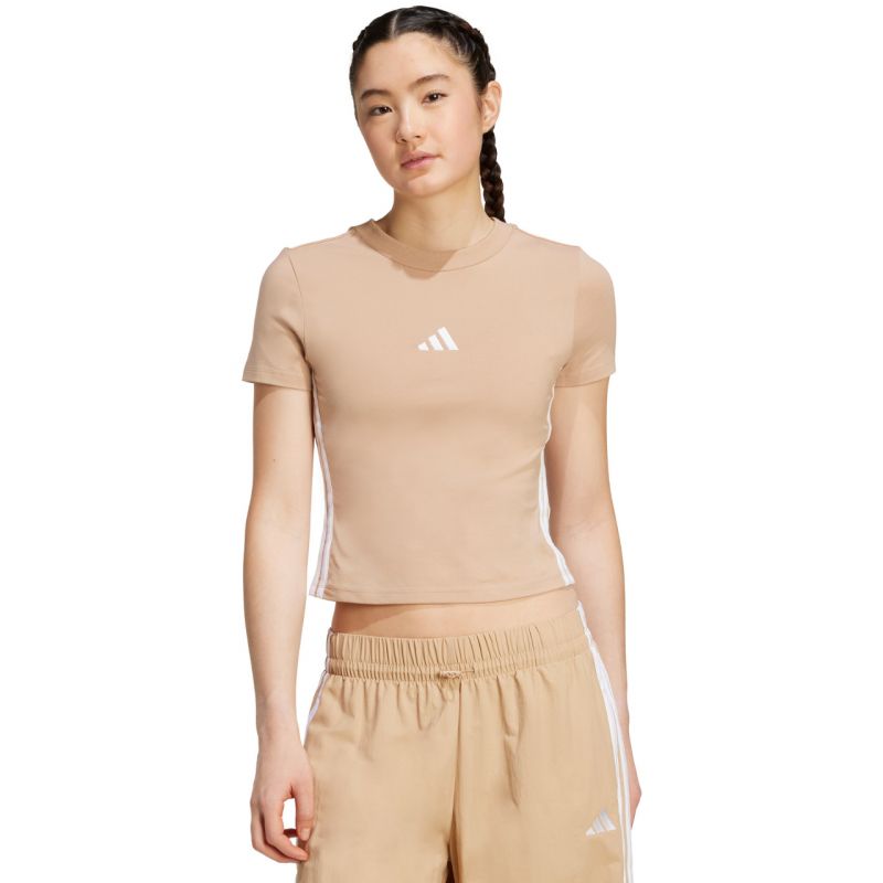 adidas Essentials 3-Stripes Slim Baby W T-shirt JX7588 Clothing/Lifestyle/T-shirts Adidas