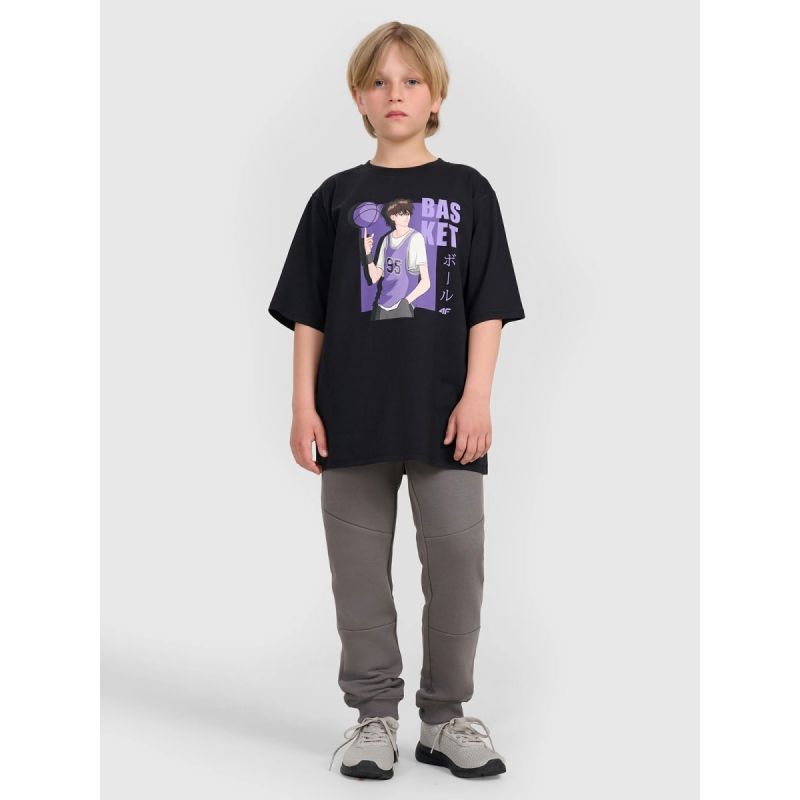 Boy's oversize T-shirt with print 4F 4FJRAW25TTSHM3062-20S 4f