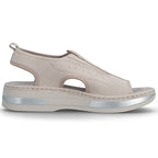 Women's pink slip-on platform sandals Rieker V59B5-31 Rieker