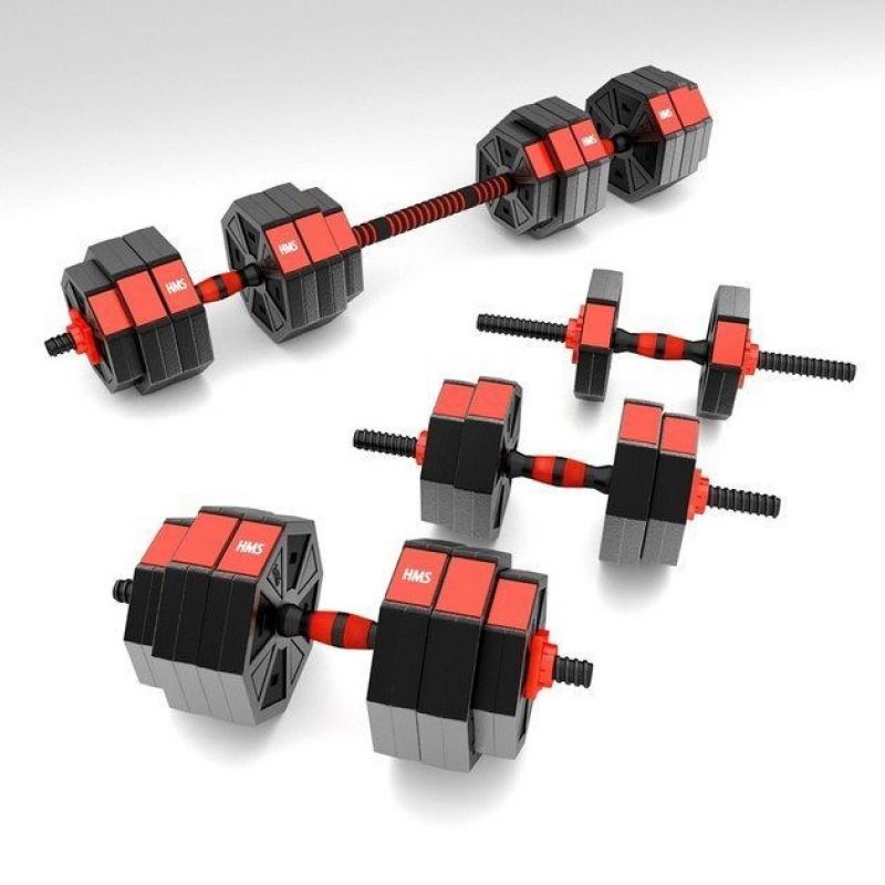 Composite dumbbell HMS SGC30 30kg + barbell In preparation Your Sports Performance