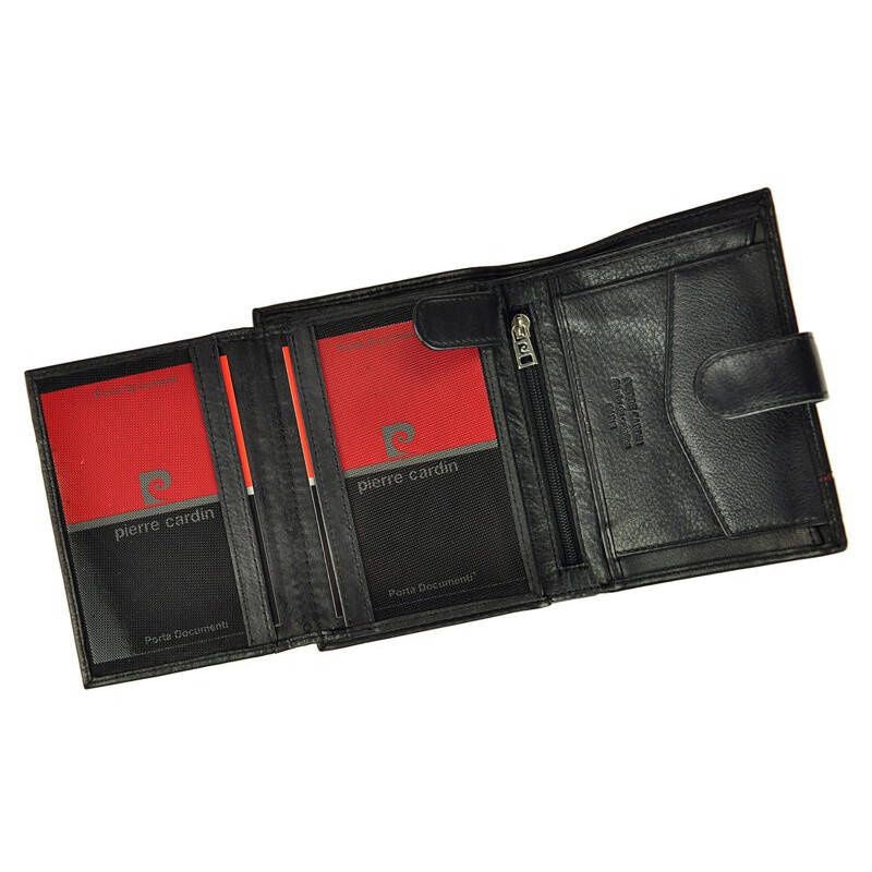 Pierre Cardin Men's Leather Wallet Vertical Zipper - 326A-TILAK15 Akcesoria i sprzęt koszykarski/Torby i plecaki Your Sports Performance