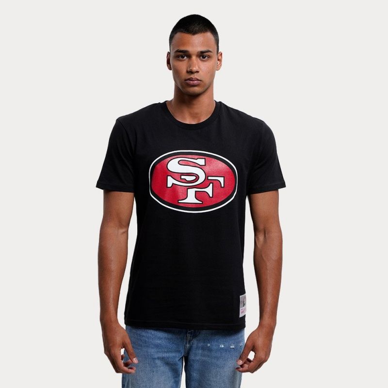 Mitchell &amp; Ness NFL Team Logo Tee San Francisco M 49ERSS BMTRINTL1053-SF4BLCK Clothing/Lifestyle/T-shirts/Mitchell & Ness Your Sports Performance