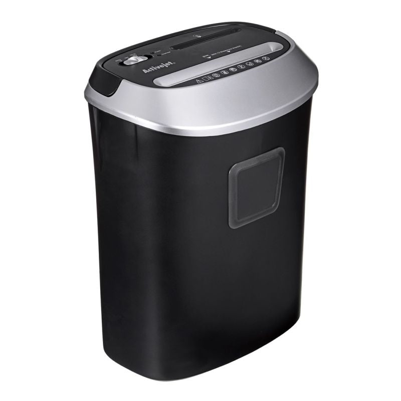 Activejet ASH-1201D shredder, P-3, 25 l, 5x38 mm shreds, 12 sheets, black and silver. Urządzenia biurowe/Niszczarki Your Sports Performance