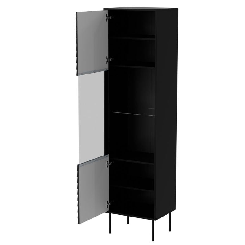CORTINA display cabinet 53x40x182 black Bufety i witryny/Bufety i witryny na drewnianej podstawie Your Sports Performance