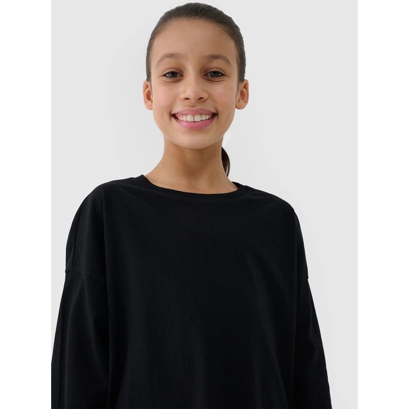 Longsleeve oversize smooth girls 4F 4FJWSS25TLONF377-20S *Kategoria tymczasowa Your Sports Performance