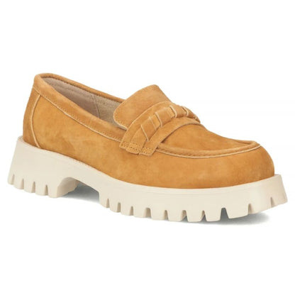 Women's leather suede brogues, camel, Filippo DP7554 Filippo