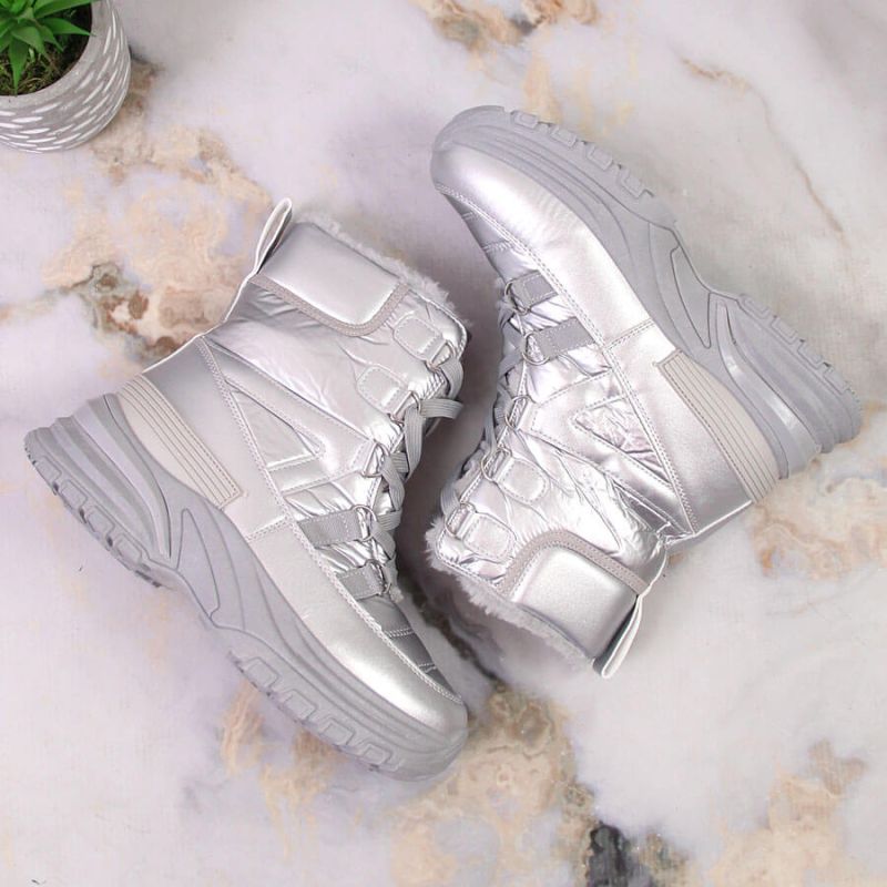 Potocki W WOL117B metallic lace-up snow boots Footwear/Outdoor/Potocki Your Sports Performance
