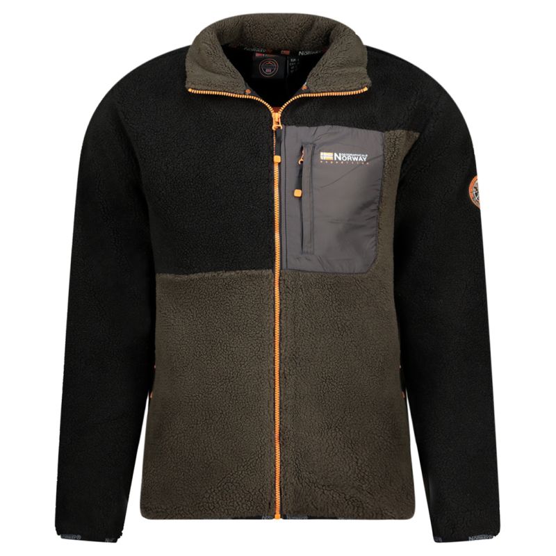 Men’s Fleece Jacket Geographical Norway TARLEY BLACK DB MEN 0124 (WZ8068H/GN-BLACK)