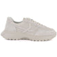 Women's leather sports shoes with openwork pattern, beige, Vinceza 41507 Vinceza