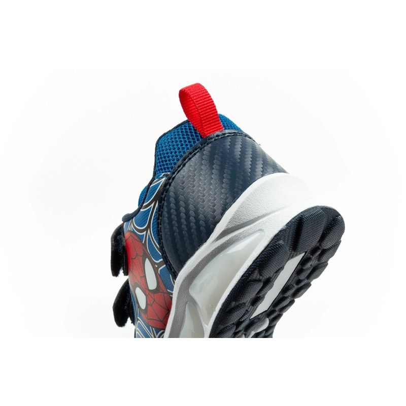 Leomil children's sports shoes Spiderman sneakers lightweight with velcro black blue
