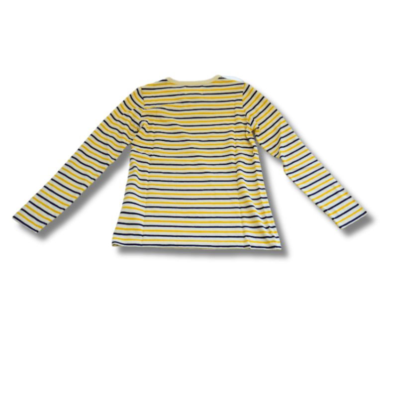 Wood Wood Kim Off-white/yellow stripes long sleeve t-shirt - 10235409-2323-Stripes Odzież/Odzież na co dzień Your Sports Performance