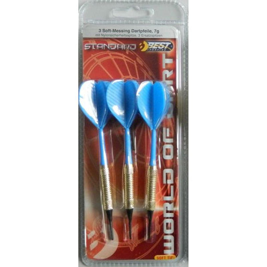 DARTS PLASTIC DARTS 3 PCS SAFE BEST SPORTING - BLUE Sport/Sporty Towarzyskie/Dart Your Sports Performance