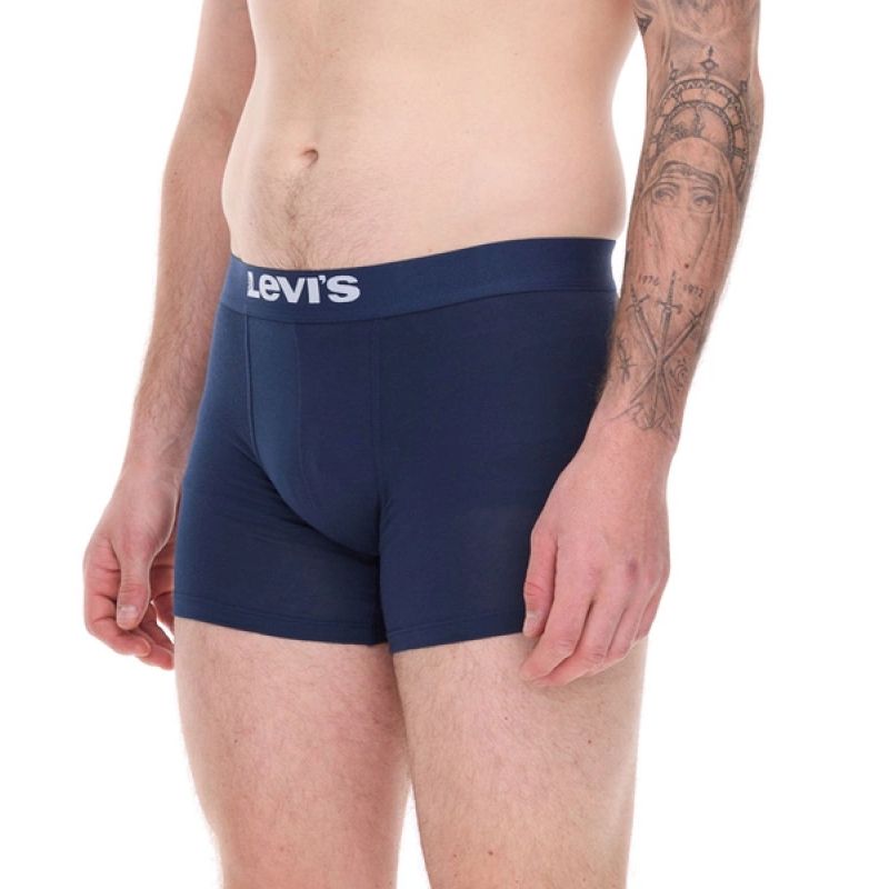 Levi's Men's Boxers 3-Pack Navy Blue Cotton Boxer Briefs In preparation Your Sports Performance