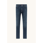 Paul&Shark Red Rivet five-pocket men's jeans in mid-navy denim (15314100-J02)