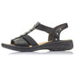 Black leather Roman sandals Rieker W 64580 Footwear/Outdoor Your Sports Performance