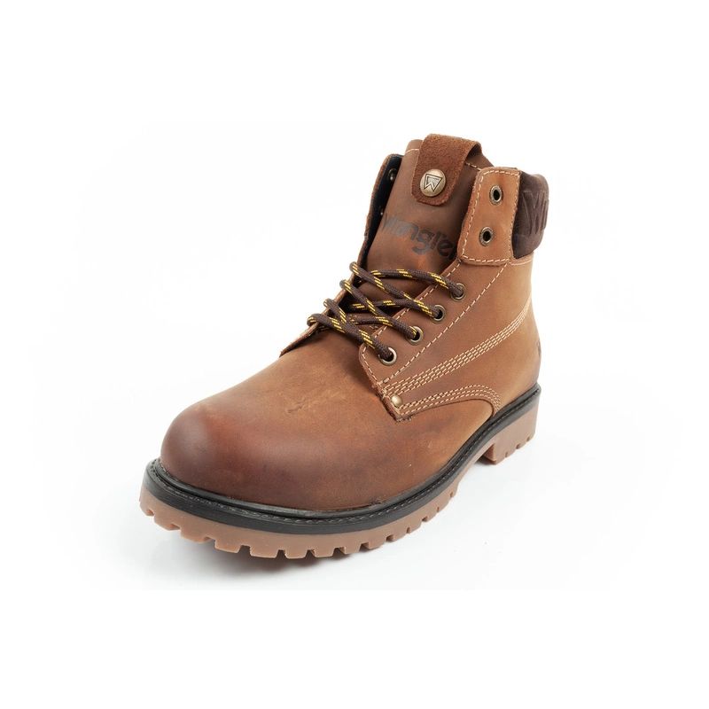 Wrangler Arch men's shoes Chelsea boots elegant ankle boots natural leather brown Wrangler