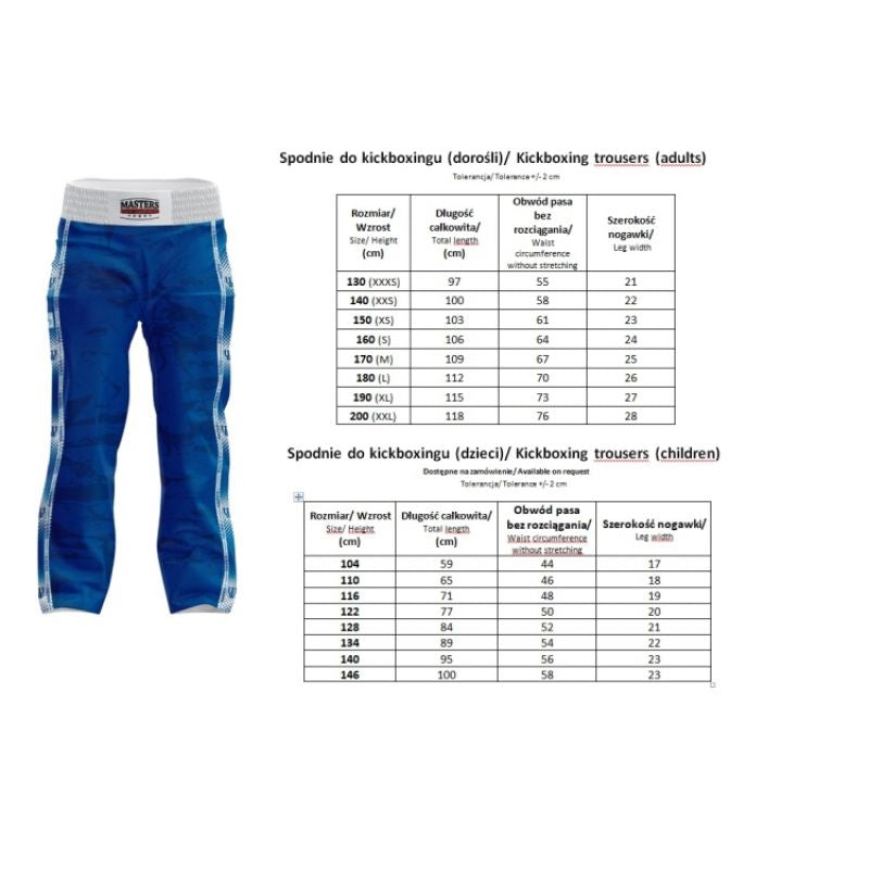 Kickboxing pants MASTERS SKBP-M (WAKO APPROVED) In preparation Your Sports Performance