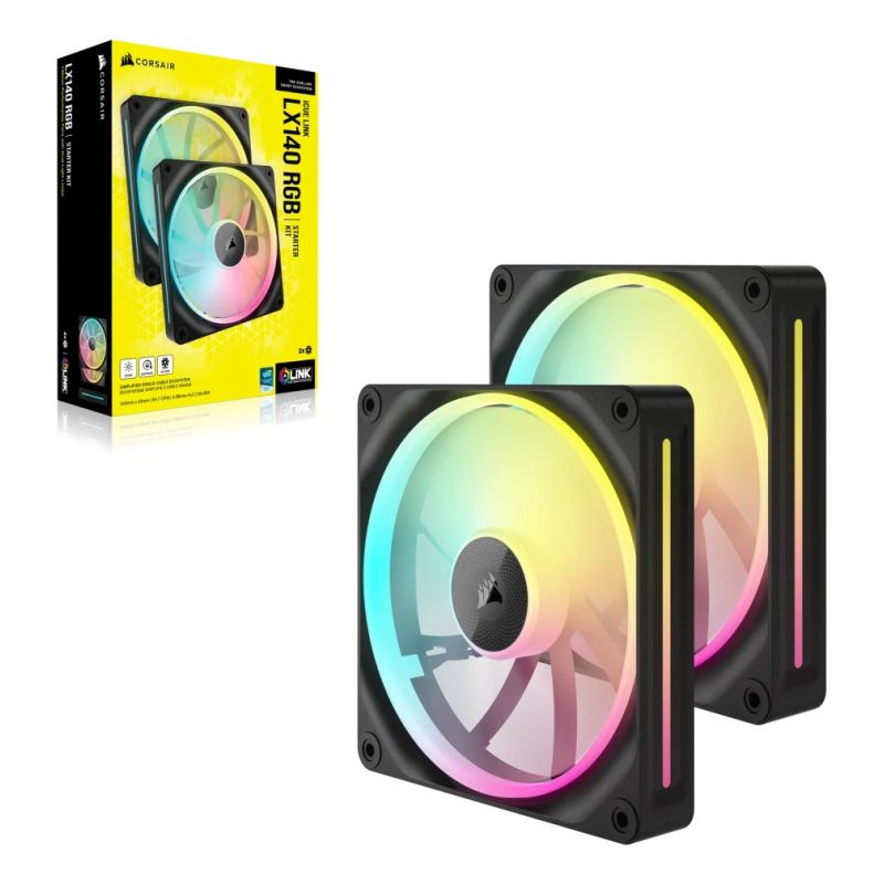 Corsair CO-9051028-WW computer cooling system Computer case Fan 14 cm Black 2 pcs. Chłodzenie/Chłodzenie - wentylatory Your Sports Performance