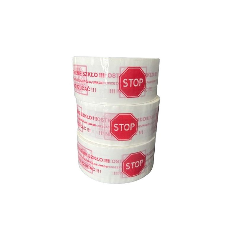 BSTech adhesive tape with print 48x100m "Careful glass" Artykuły pakowe/Taśmy pakowe Your Sports Performance