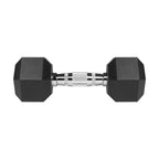 Rubber-coated cast iron dumbbells HEX 2x6 kg REBEL ACTIVE To be categorized Your Sports Performance