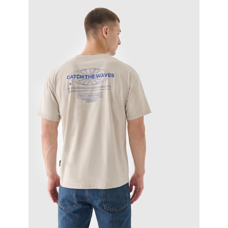 Men's oversized printed T-shirt 4F 4FRSS24TTSHM2535-83S *Kategoria tymczasowa Your Sports Performance