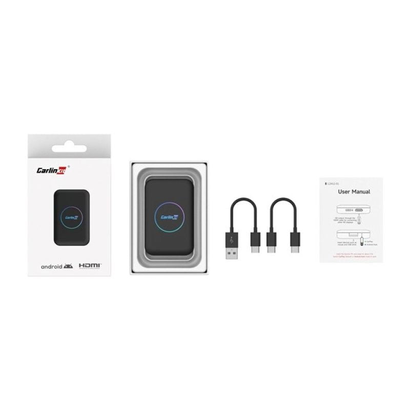 Carlinkit Lite S HDMI Wireless Adapter 4GB+32GB Android Auto/Carplay for Car Stereos Black Kable i adaptery/Adaptery, przejściówki Your Sports Performance