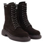Women's leather ankle boots, suede, chocolate Big Star UU274612
