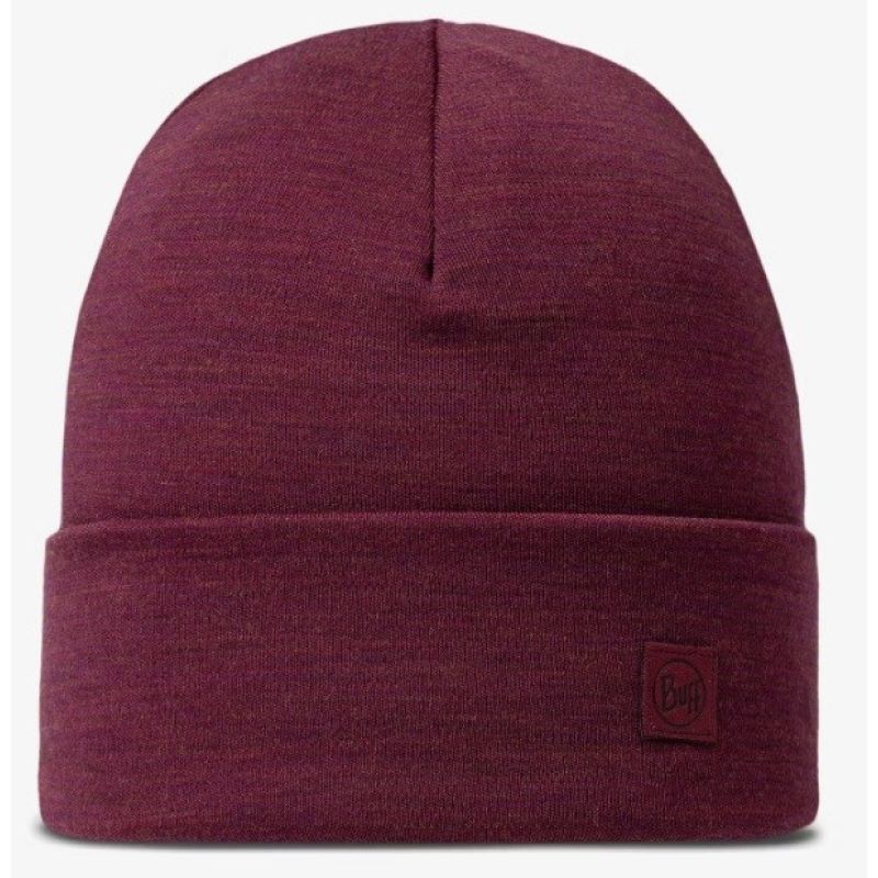 BUFF MERINO MIDWEIGHT BEANIE MELANGE TIBETAN RED Odzież militarna/Nakrycia głowy Your Sports Performance