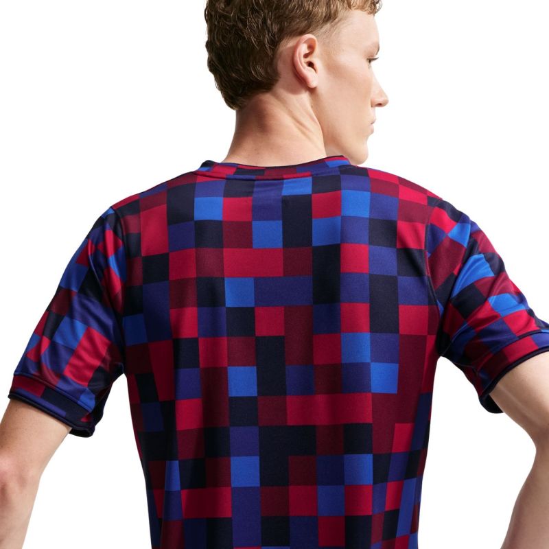 Nike FC Barcelona Home Men's T-Shirt Navy Blue and Burgundy II1667 621