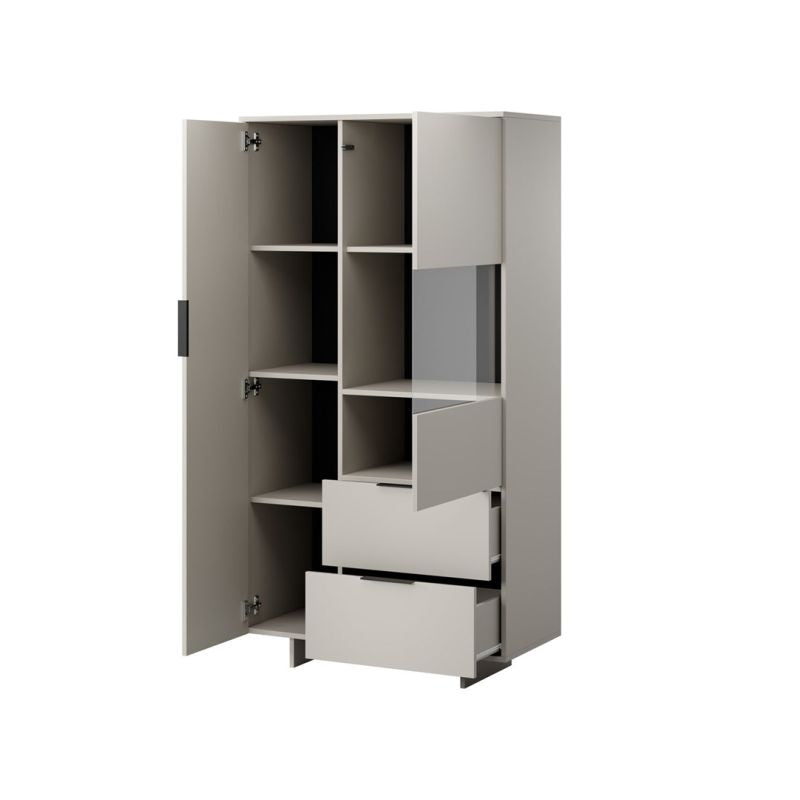 ALMA display cabinet 90x41.5xH170 cashmere Bufety i witryny/Bufety i witryny na drewnianej podstawie Your Sports Performance