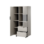 ALMA display cabinet 90x41.5xH170 cashmere Bufety i witryny/Bufety i witryny na drewnianej podstawie Your Sports Performance