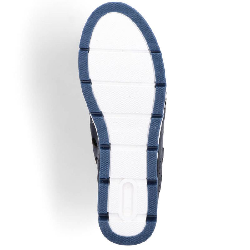 Leather openwork shoes Rieker W RKR652, navy blue Footwear/Lifestyle/Rieker Your Sports Performance