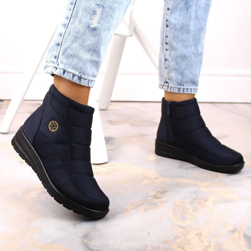 News W EVE437B navy blue wedge snow boots Footwear/Outdoor/News Your Sports Performance