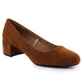 Sergio Leone PB291 camel suede block heel pumps Footwear Your Sports Performance