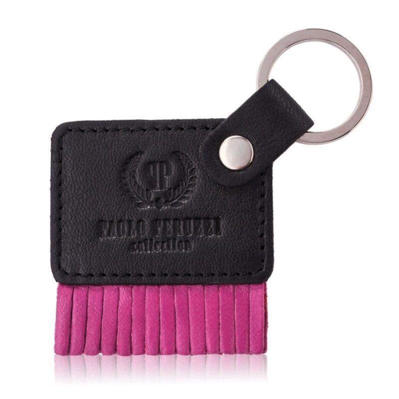 Paolo Peruzzi Pink Genuine Leather Keychain - T-88 BL/PI Akcesoria i sprzęt koszykarski/Saszetki, nerki Your Sports Performance