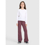 Girls' plain slim-fit long-sleeve top 4F 4FJRAW25TLONF603-10S