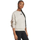 Women's adidas Animal Print 3-Stripes French Terry Sweatshirt Cream JM1836 In preparation Adidas