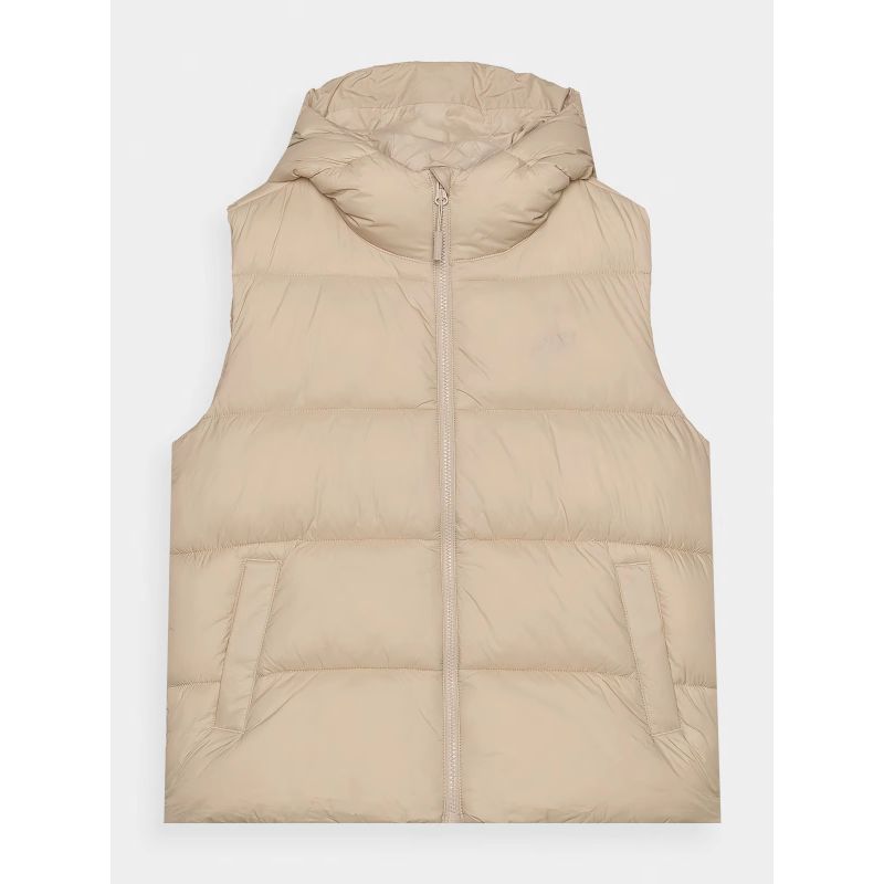 Women's quilted down vest with hood 4F 4FWAW24TVJAF141-83S *Kategoria tymczasowa Your Sports Performance