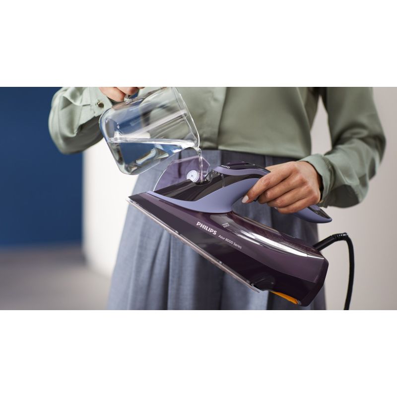 Philips | DST8021/30 | Steam iron | Continuous steam 55 g/min | Steam boost 240 g/min | Purple AGD - Produkty/Żelazka i generatory pary Your Sports Performance