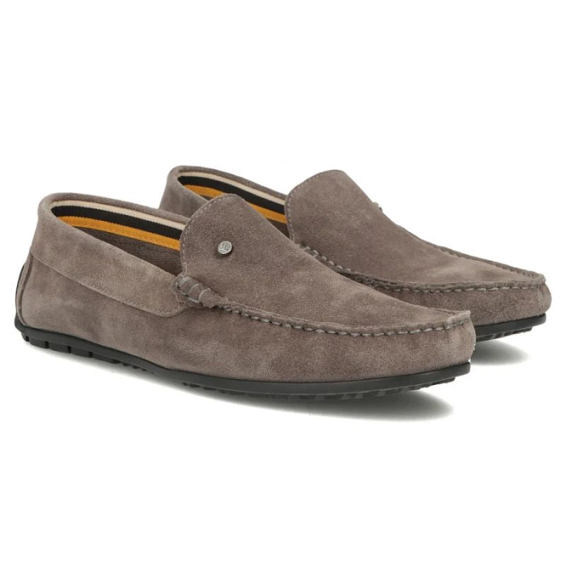 Men's leather moccasin shoes in taupe suedeFilippo MP923 Filippo