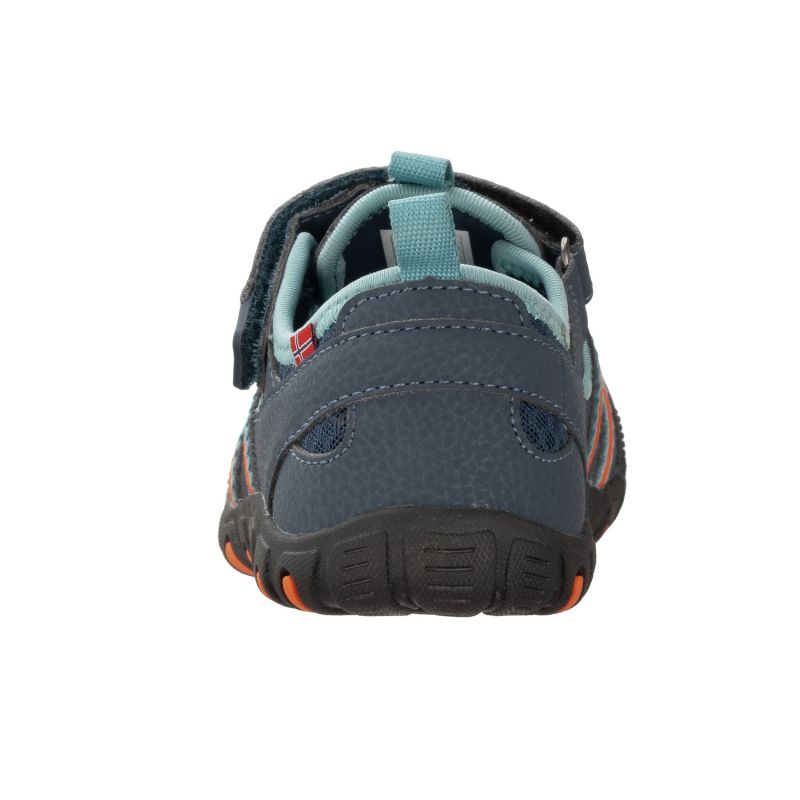 Trollkids Kids Sandefjord Sandal XT dark navy/dusky turquoise/glow orange children's sports sandals for boys/girls (668-110) In preparation Your Sports Performance