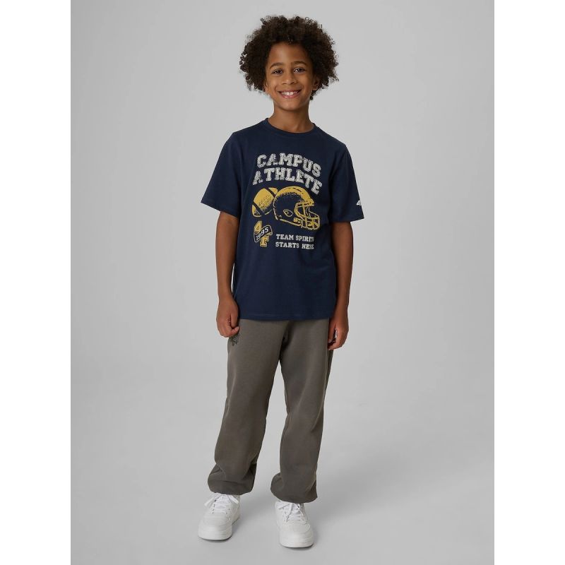 Boys' Regular Fit Printed T-Shirt 4F 4FJRAW26TTSHM4526-31S