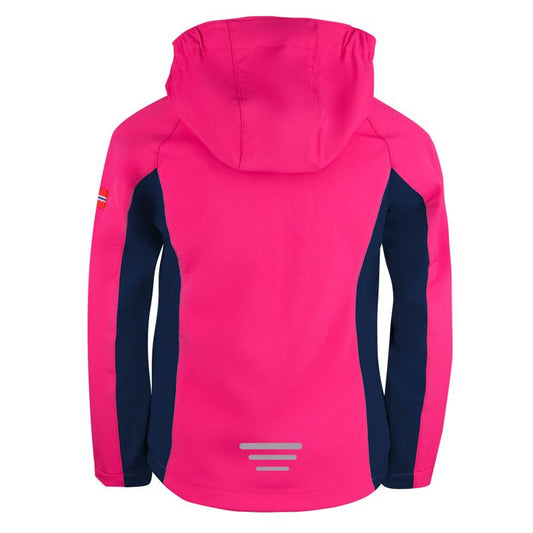 TrollKids Girls Kristiansand Jacket navy/magenta softshell pink (321-114) In preparation Your Sports Performance