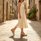 Women's leather wedge sandals beige Filippo DS7635 Filippo